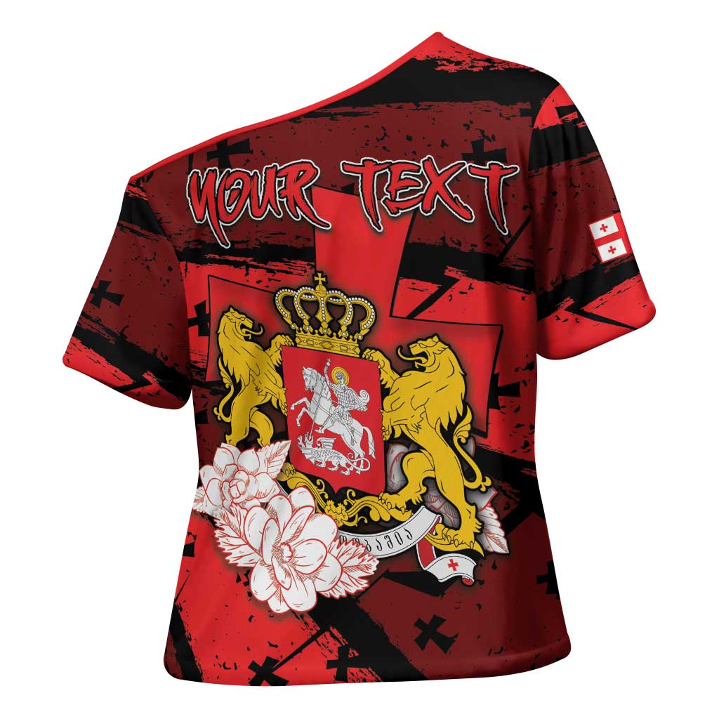 Personalized Georgia Cross Shoulder Shirt Patron Saint Symbol - Wonder Print Shop