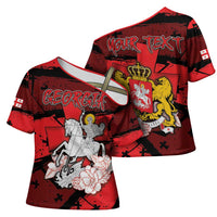 Personalized Georgia Cross Shoulder Shirt Patron Saint Symbol - Wonder Print Shop