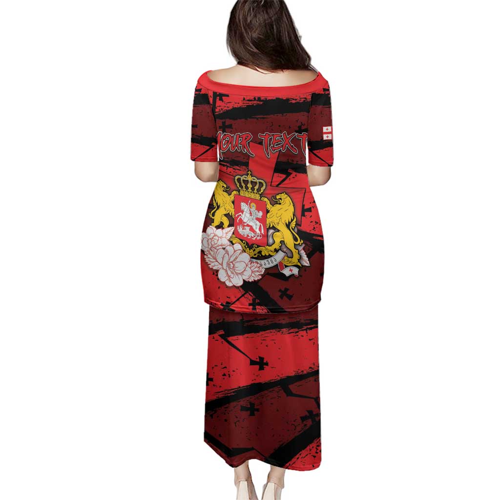 Personalized Georgia Family Matching Puletasi and Hawaiian Shirt Patron Saint Symbol - Wonder Print Shop