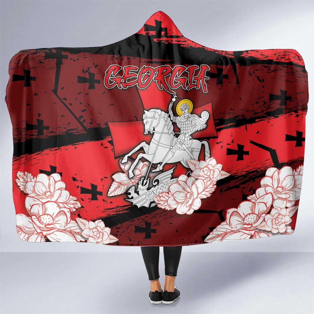 Georgia Hooded Blanket Patron Saint Symbol - Wonder Print Shop