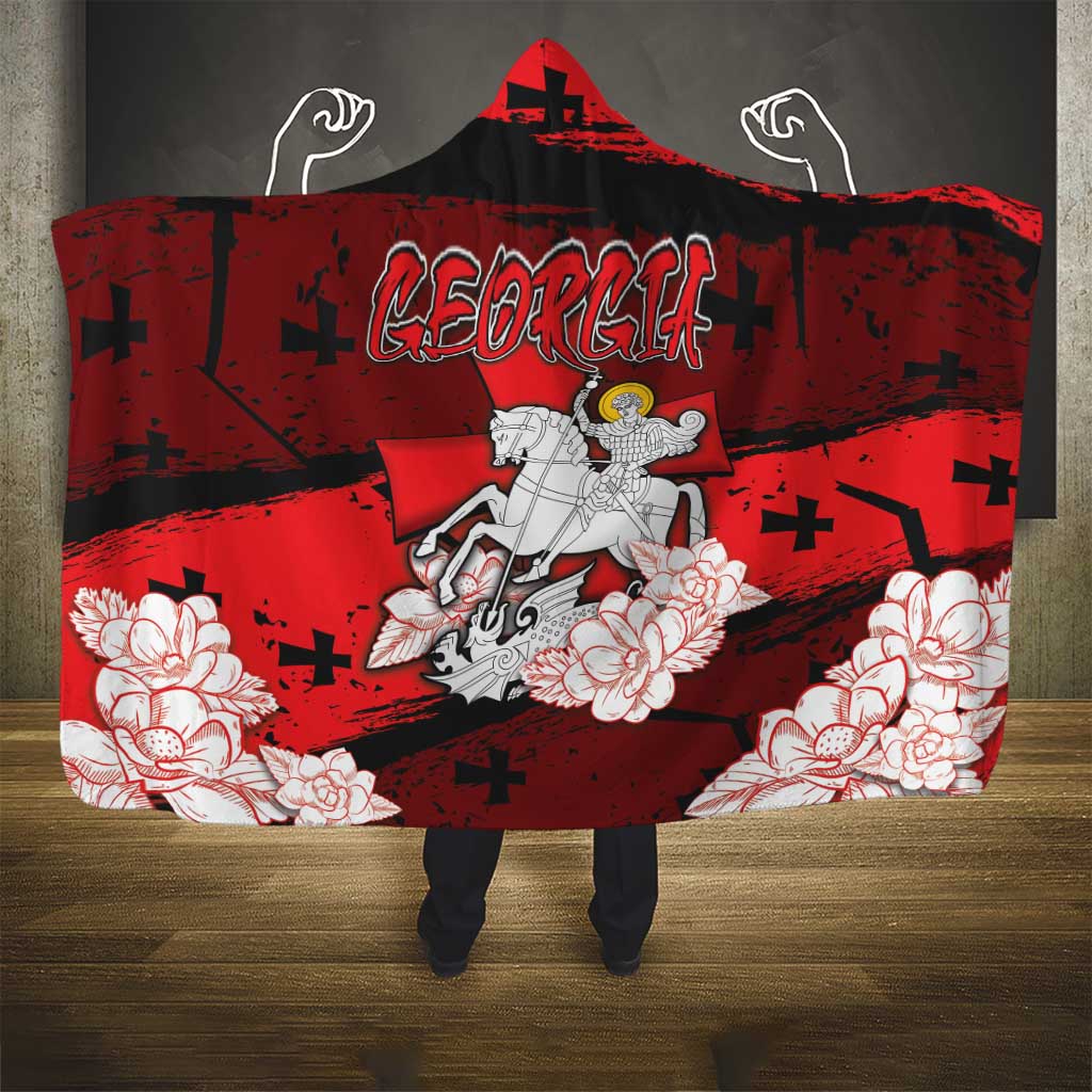 Georgia Hooded Blanket Patron Saint Symbol - Wonder Print Shop