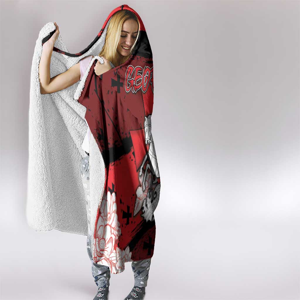 Georgia Hooded Blanket Patron Saint Symbol - Wonder Print Shop