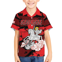Personalized Georgia Kid Hawaiian Shirt Patron Saint Symbol - Wonder Print Shop