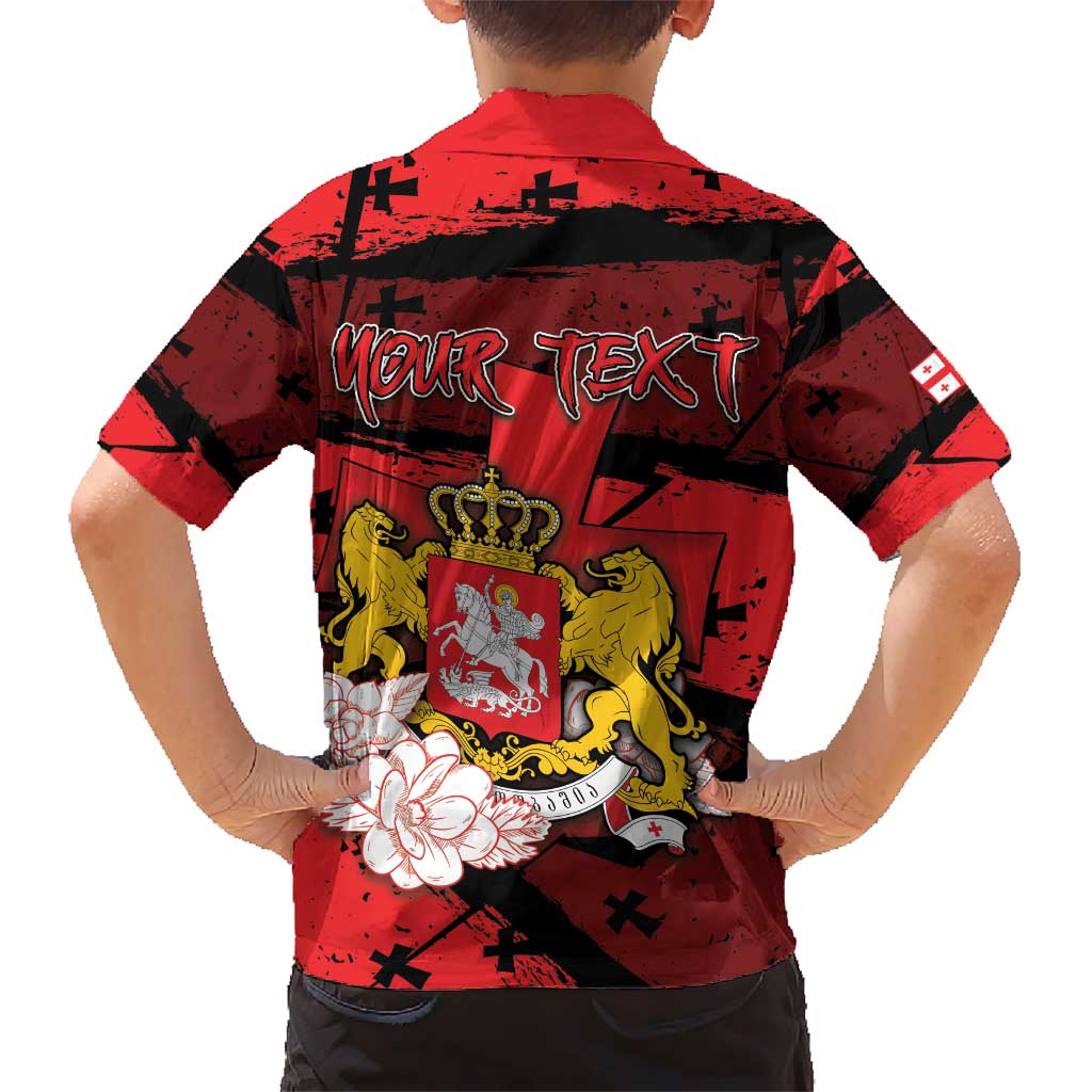 Personalized Georgia Kid Hawaiian Shirt Patron Saint Symbol - Wonder Print Shop