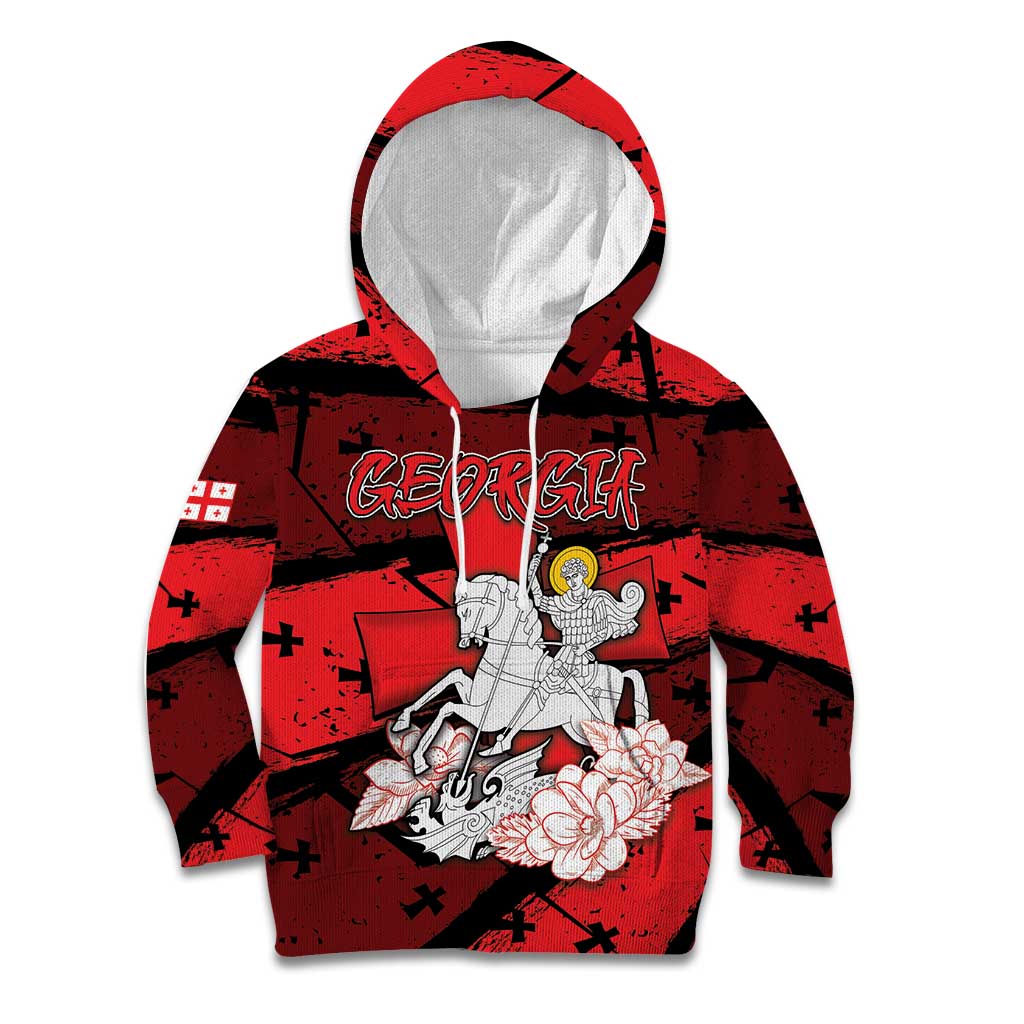 Personalized Georgia Kid Hoodie Patron Saint Symbol - Wonder Print Shop