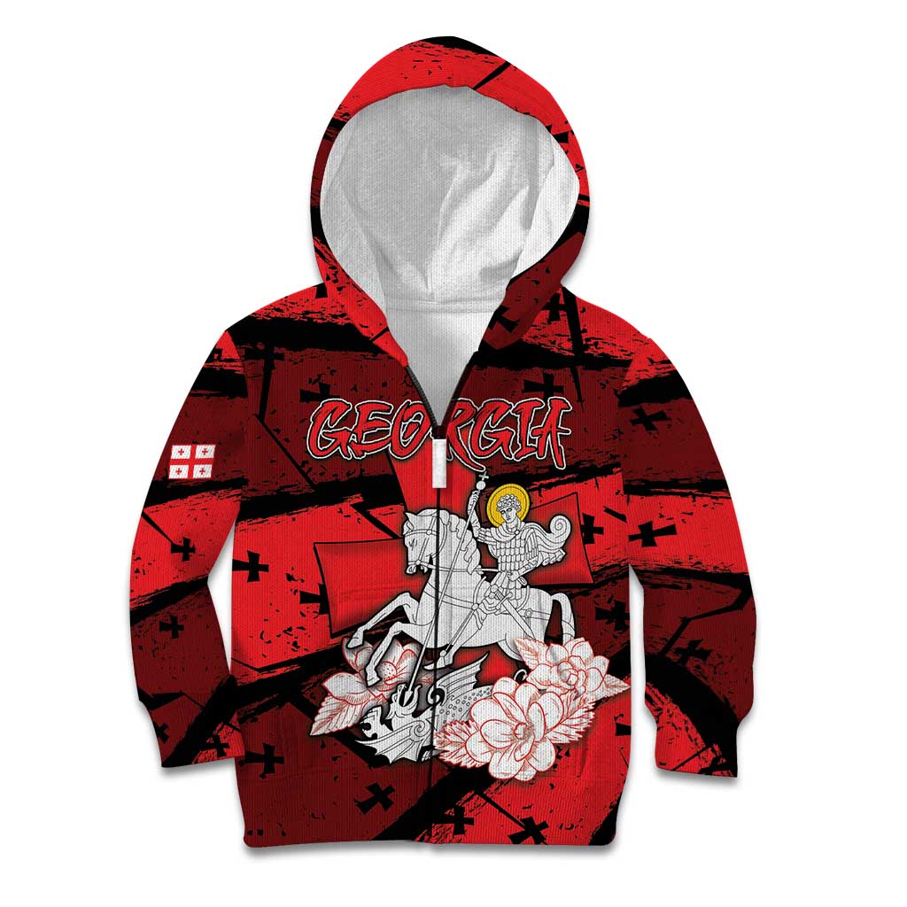 Personalized Georgia Kid Hoodie Patron Saint Symbol - Wonder Print Shop