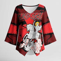 Personalized Georgia Kimono Sleeve Blouse Patron Saint Symbol - Wonder Print Shop