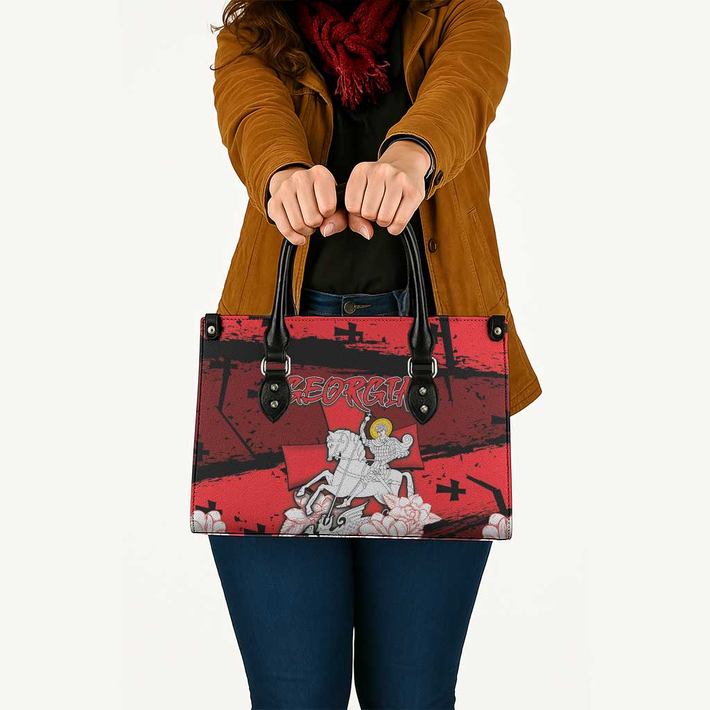 Georgia Leather Bag Patron Saint Symbol - Wonder Print Shop