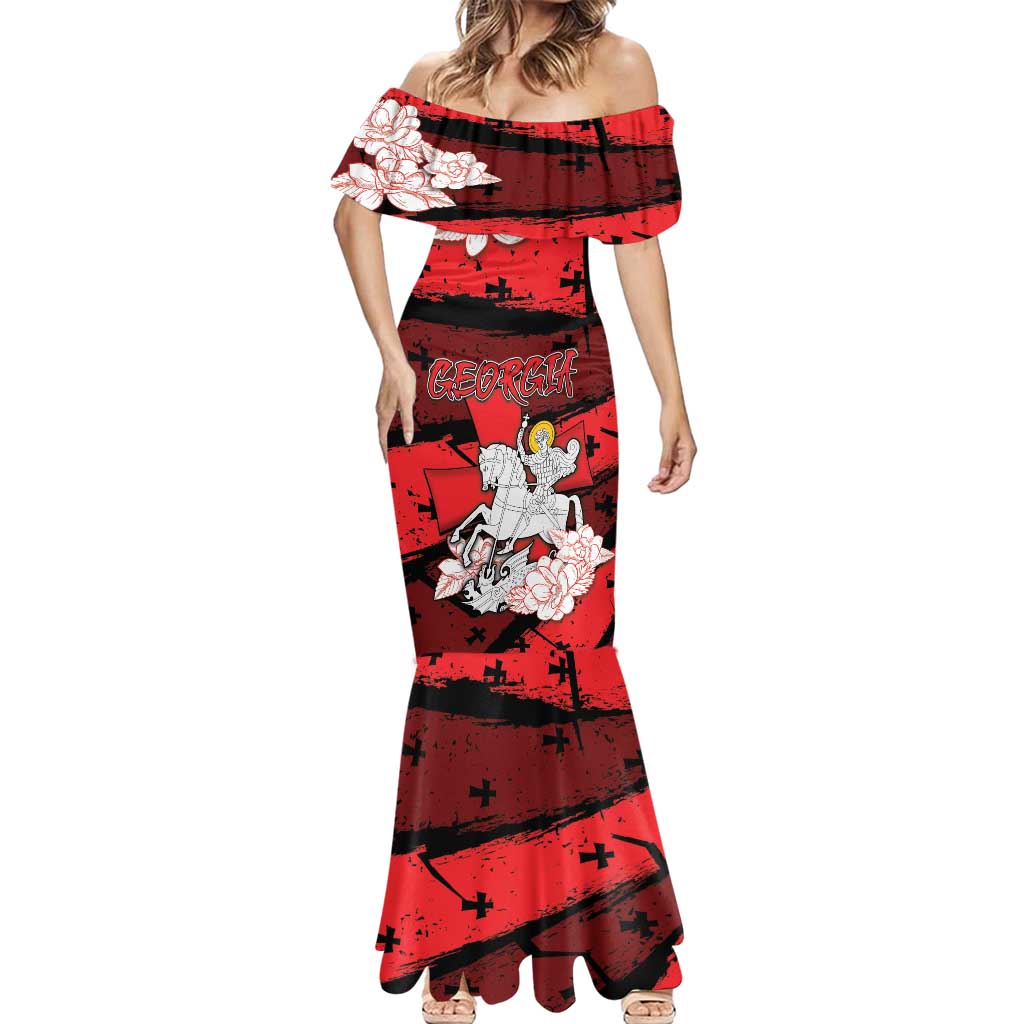 Personalized Georgia Mermaid Dress Patron Saint Symbol - Wonder Print Shop