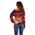 Personalized Georgia Off Shoulder Sweater Patron Saint Symbol - Wonder Print Shop