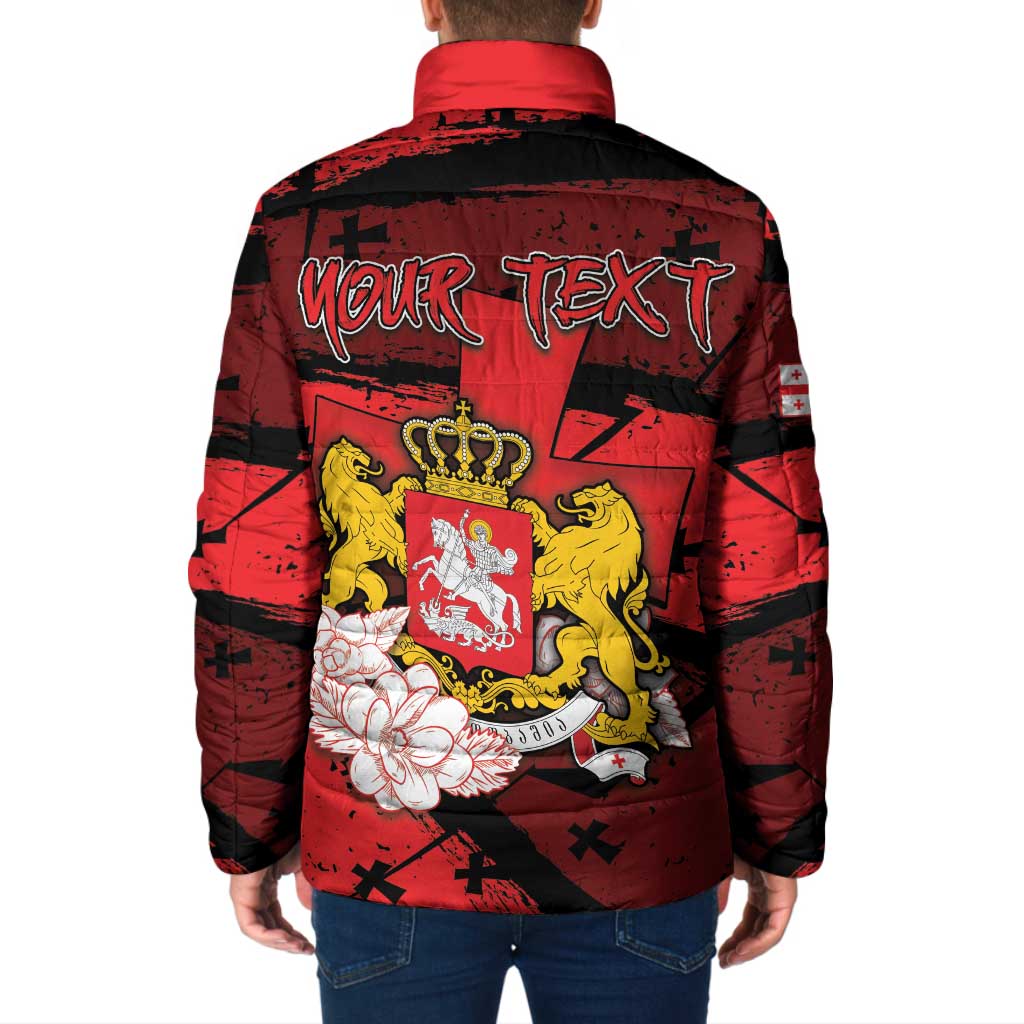 Personalized Georgia Padded Jacket Patron Saint Symbol - Wonder Print Shop