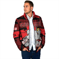 Personalized Georgia Padded Jacket Patron Saint Symbol - Wonder Print Shop