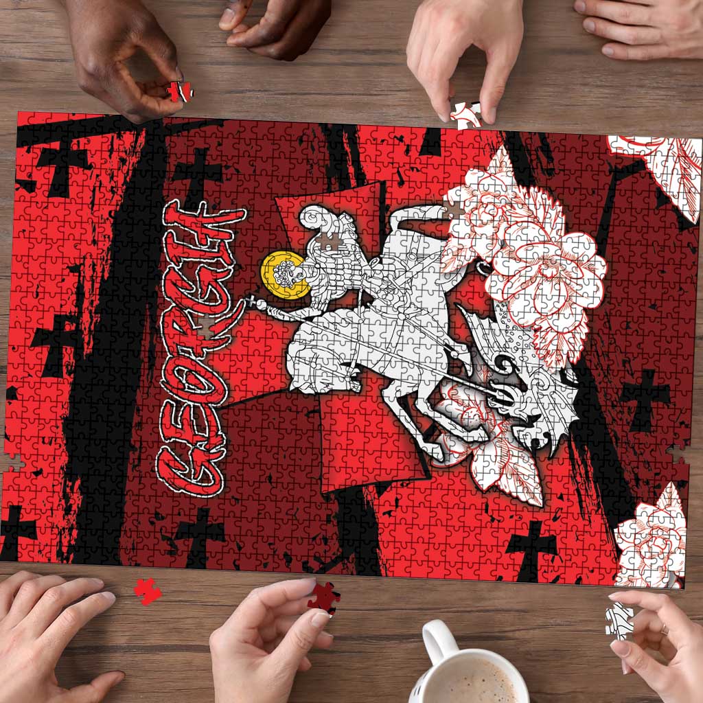 Georgia Puzzle Patron Saint Symbol - Wonder Print Shop