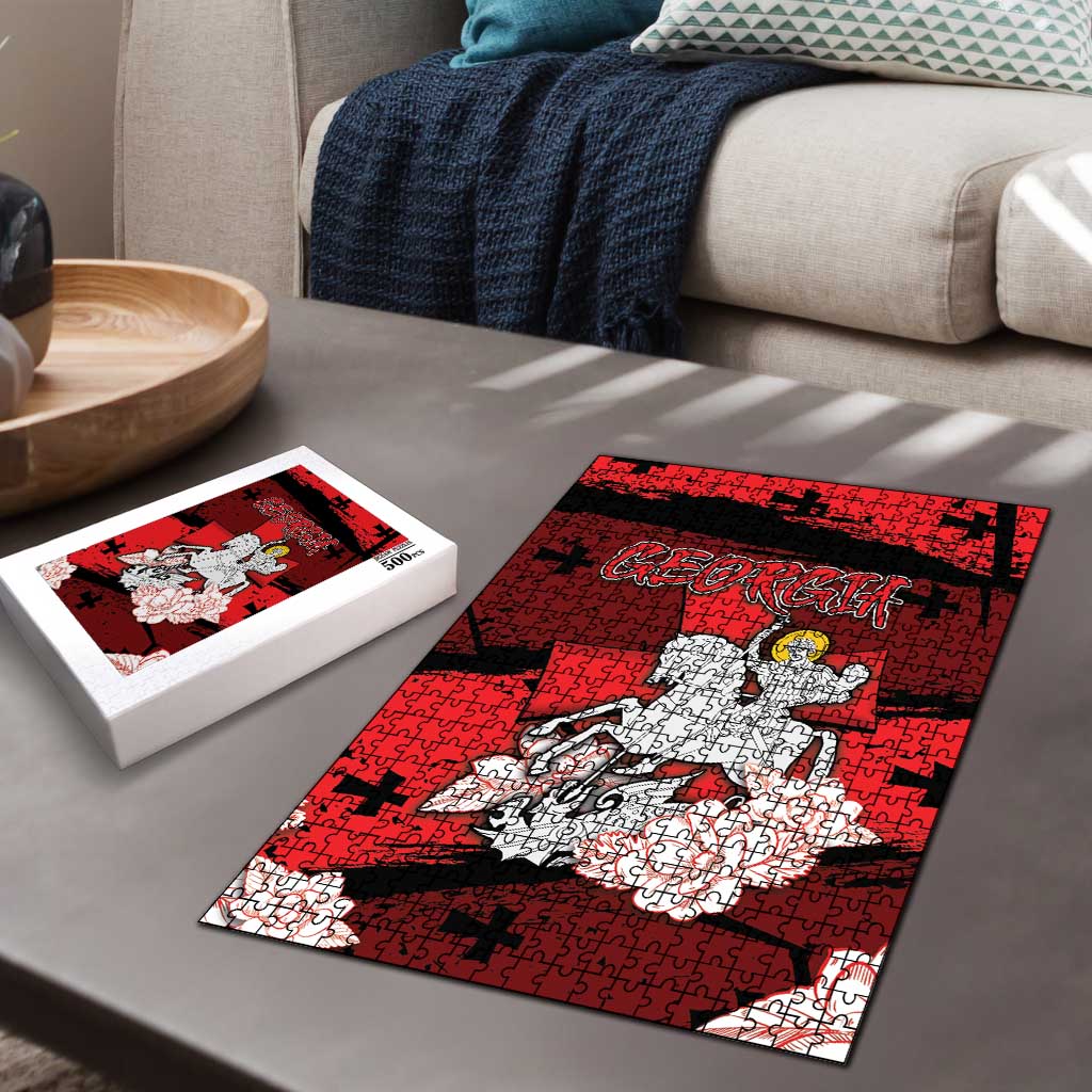 Georgia Puzzle Patron Saint Symbol - Wonder Print Shop