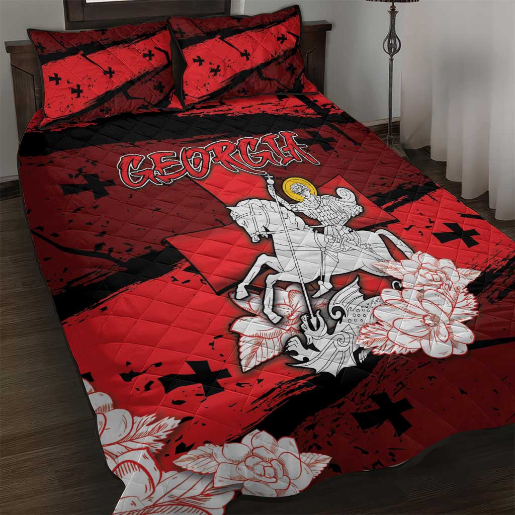 Georgia Quilt Bed Set Patron Saint Symbol - Wonder Print Shop