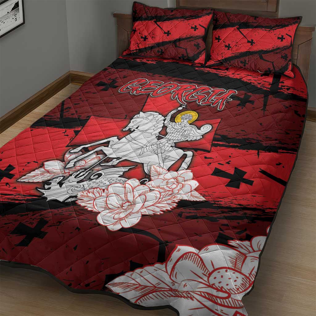 Georgia Quilt Bed Set Patron Saint Symbol - Wonder Print Shop