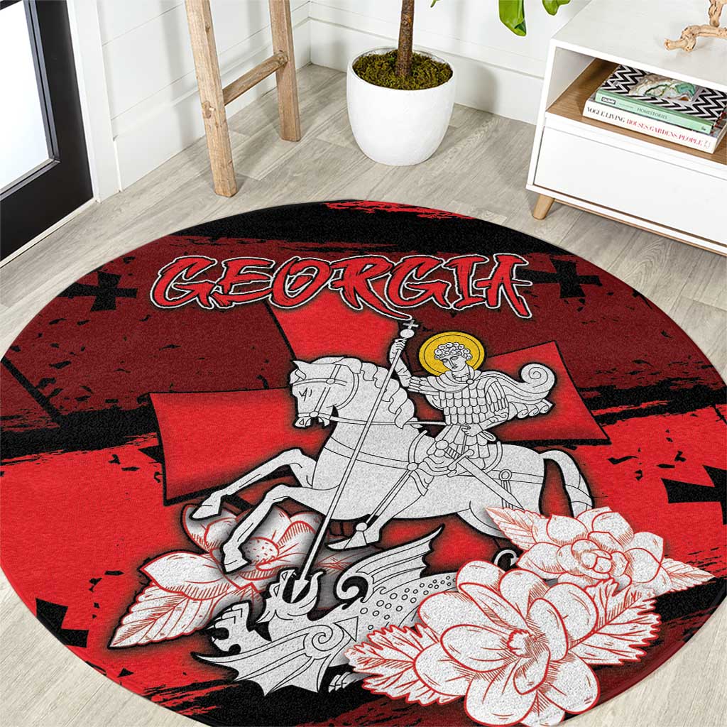 Georgia Round Carpet Patron Saint Symbol - Wonder Print Shop