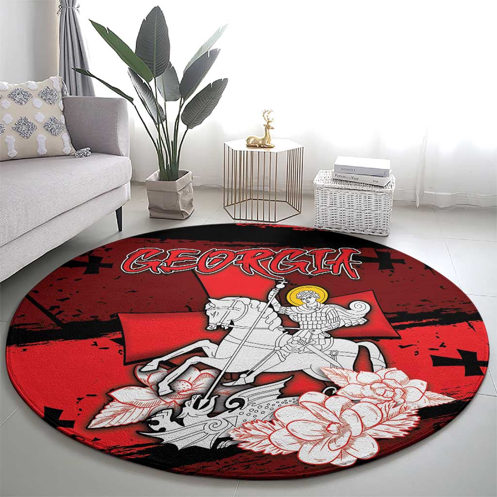 Georgia Round Carpet Patron Saint Symbol - Wonder Print Shop