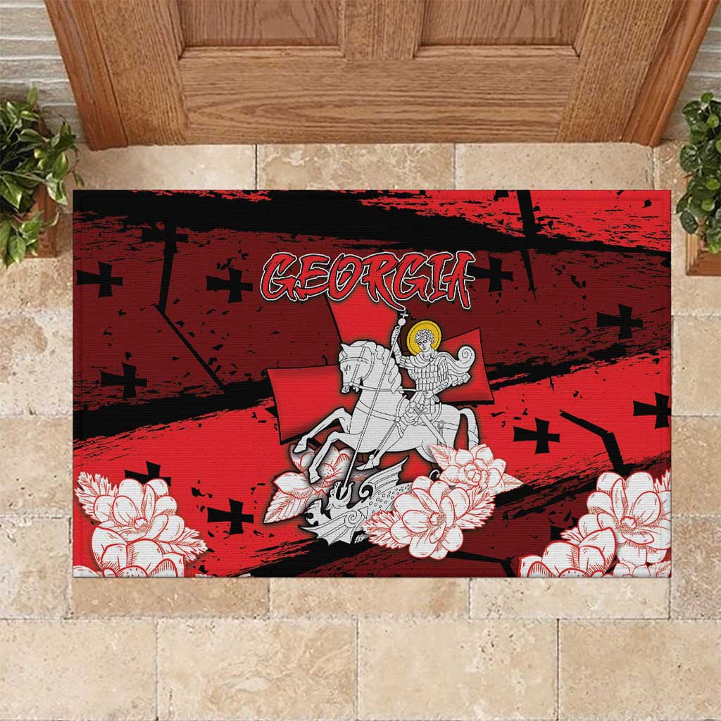 Georgia Rubber Doormat Patron Saint Symbol - Wonder Print Shop