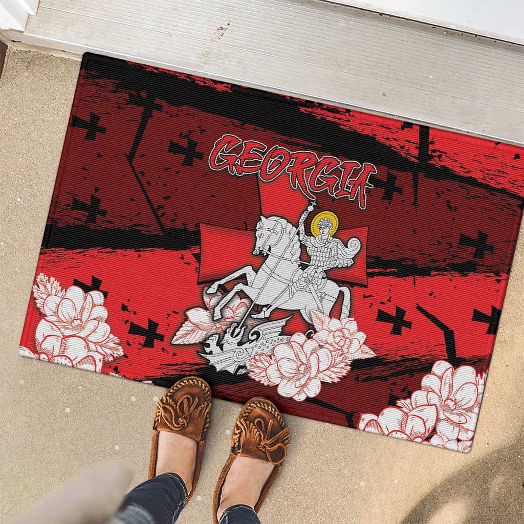 Georgia Rubber Doormat Patron Saint Symbol - Wonder Print Shop