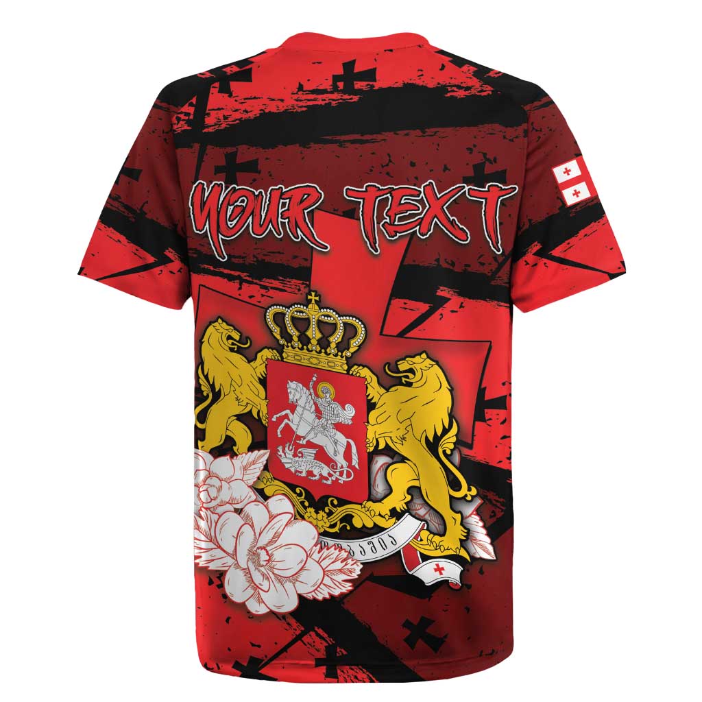 Personalized Georgia Rugby Jersey Patron Saint Symbol - Wonder Print Shop