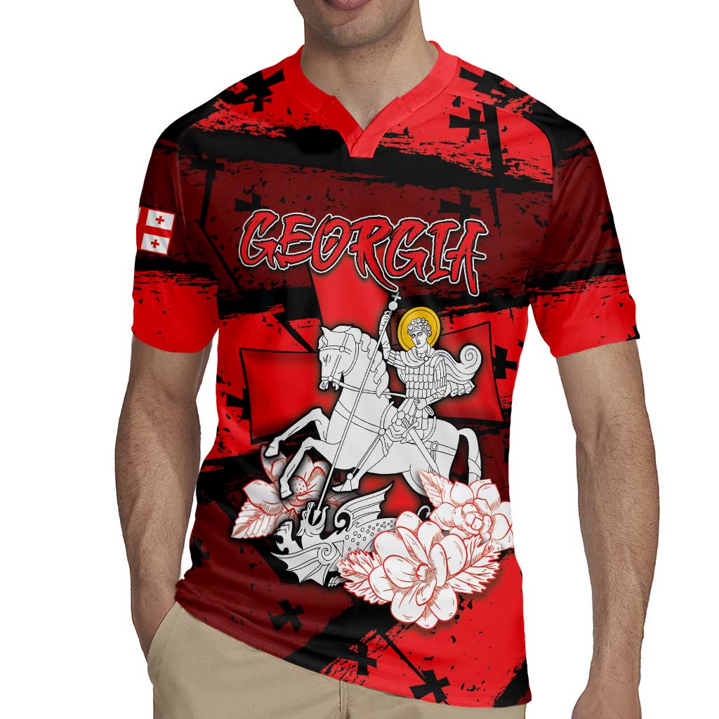 Personalized Georgia Rugby Jersey Patron Saint Symbol - Wonder Print Shop