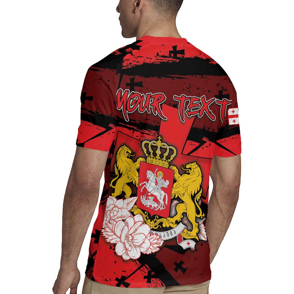 Personalized Georgia Rugby Jersey Patron Saint Symbol - Wonder Print Shop