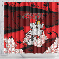 Georgia Shower Curtain Patron Saint Symbol - Wonder Print Shop