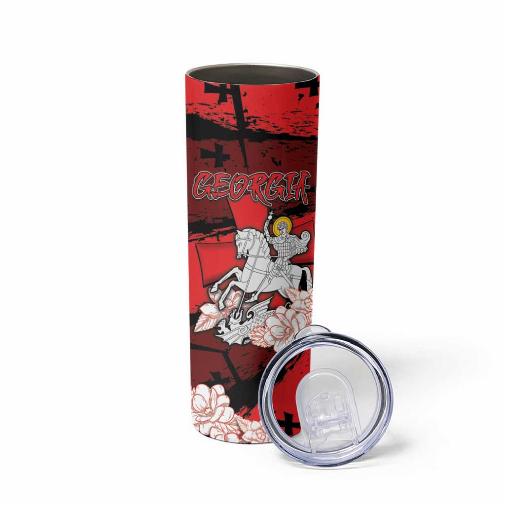 Personalized Georgia Skinny Tumbler Patron Saint Symbol - Wonder Print Shop