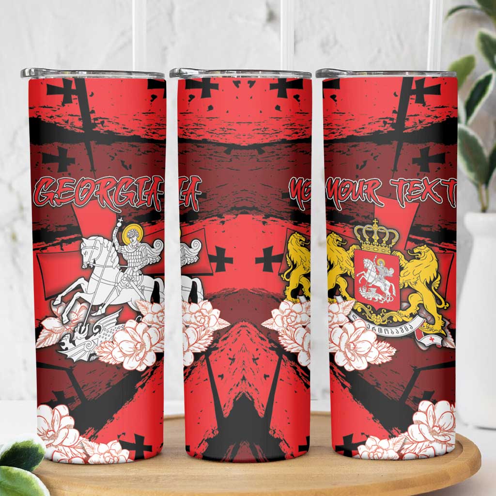 Personalized Georgia Skinny Tumbler Patron Saint Symbol - Wonder Print Shop