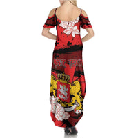 Personalized Georgia Summer Maxi Dress Patron Saint Symbol - Wonder Print Shop