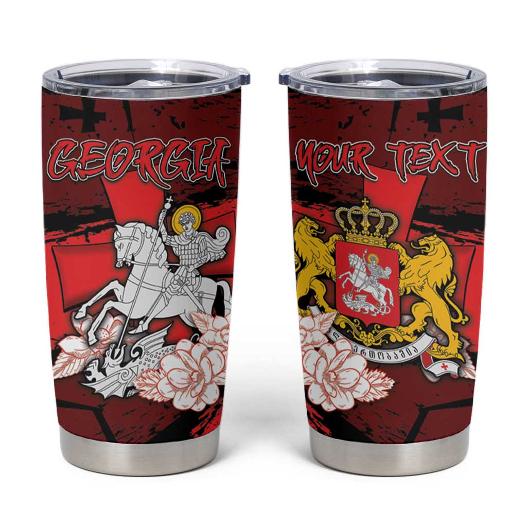 Personalized Georgia Tumbler Cup Patron Saint Symbol - Wonder Print Shop