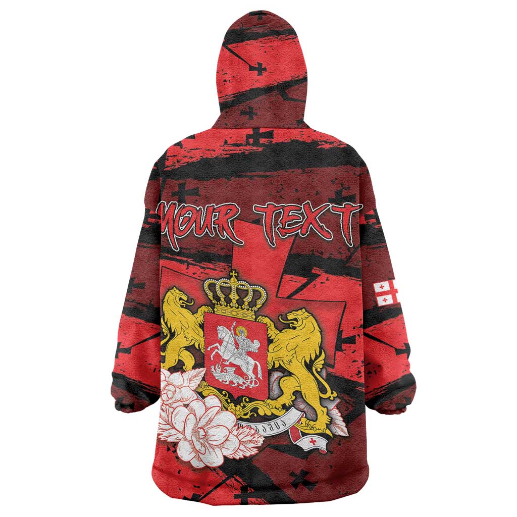 Personalized Georgia Wearable Blanket Hoodie Patron Saint Symbol - Wonder Print Shop