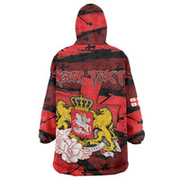 Personalized Georgia Wearable Blanket Hoodie Patron Saint Symbol - Wonder Print Shop