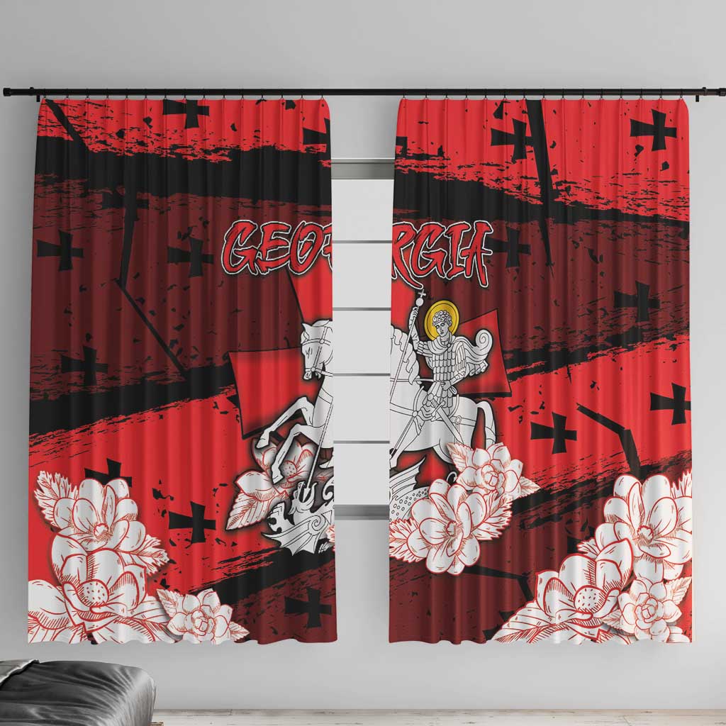 Georgia Window Curtain Patron Saint Symbol - Wonder Print Shop
