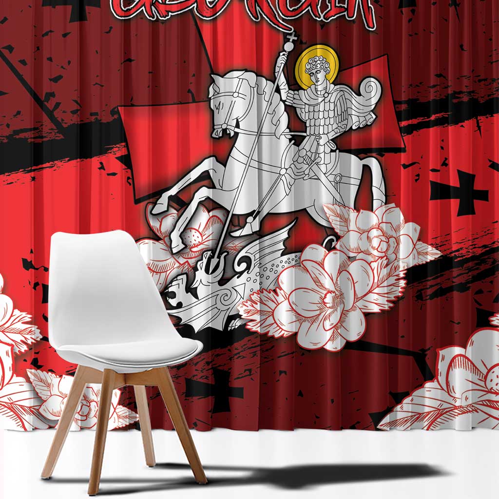 Georgia Window Curtain Patron Saint Symbol - Wonder Print Shop