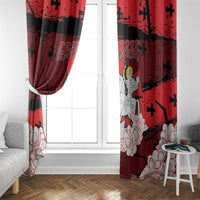 Georgia Window Curtain Patron Saint Symbol - Wonder Print Shop