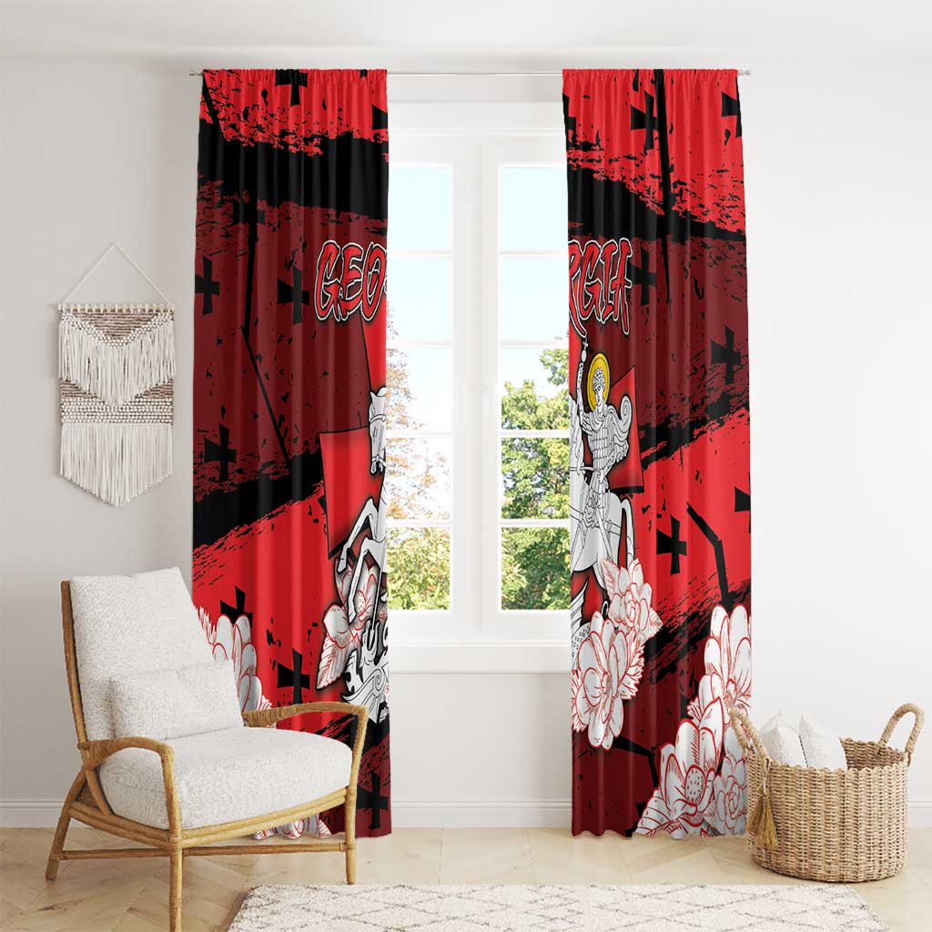 Georgia Window Curtain Patron Saint Symbol - Wonder Print Shop
