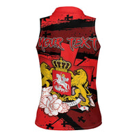 Personalized Georgia Women Sleeveless Polo Shirt Patron Saint Symbol - Wonder Print Shop