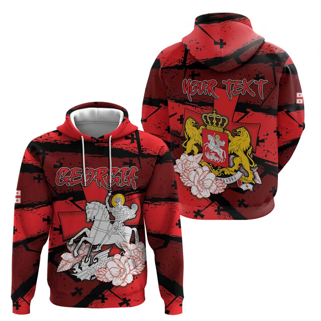 Personalized Georgia Zip Hoodie Patron Saint Symbol - Wonder Print Shop