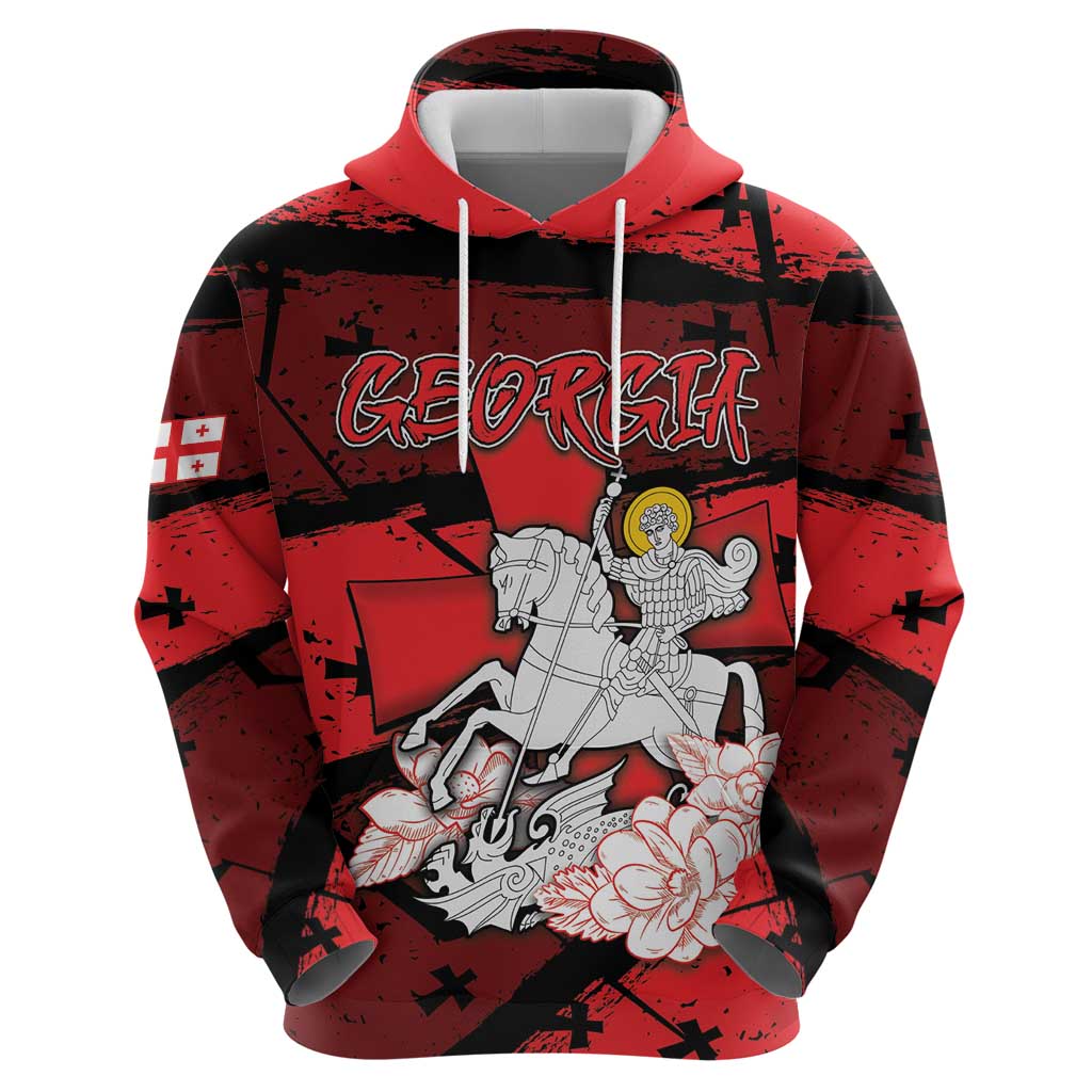 Personalized Georgia Zip Hoodie Patron Saint Symbol - Wonder Print Shop