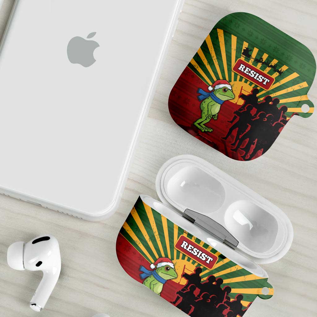 Merry Resistmas AirPods Case Resist Portland Frog - Wonder Print Shop