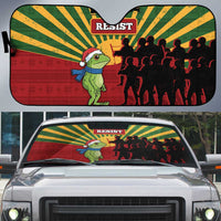 Merry Resistmas Auto Sun Shade Resist Portland Frog - Wonder Print Shop