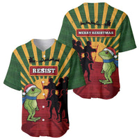 Merry Resistmas Baseball Jersey Resist Portland Frog - Wonder Print Shop