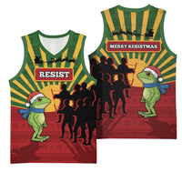 Merry Resistmas Basketball Jersey Resist Portland Frog - Wonder Print Shop