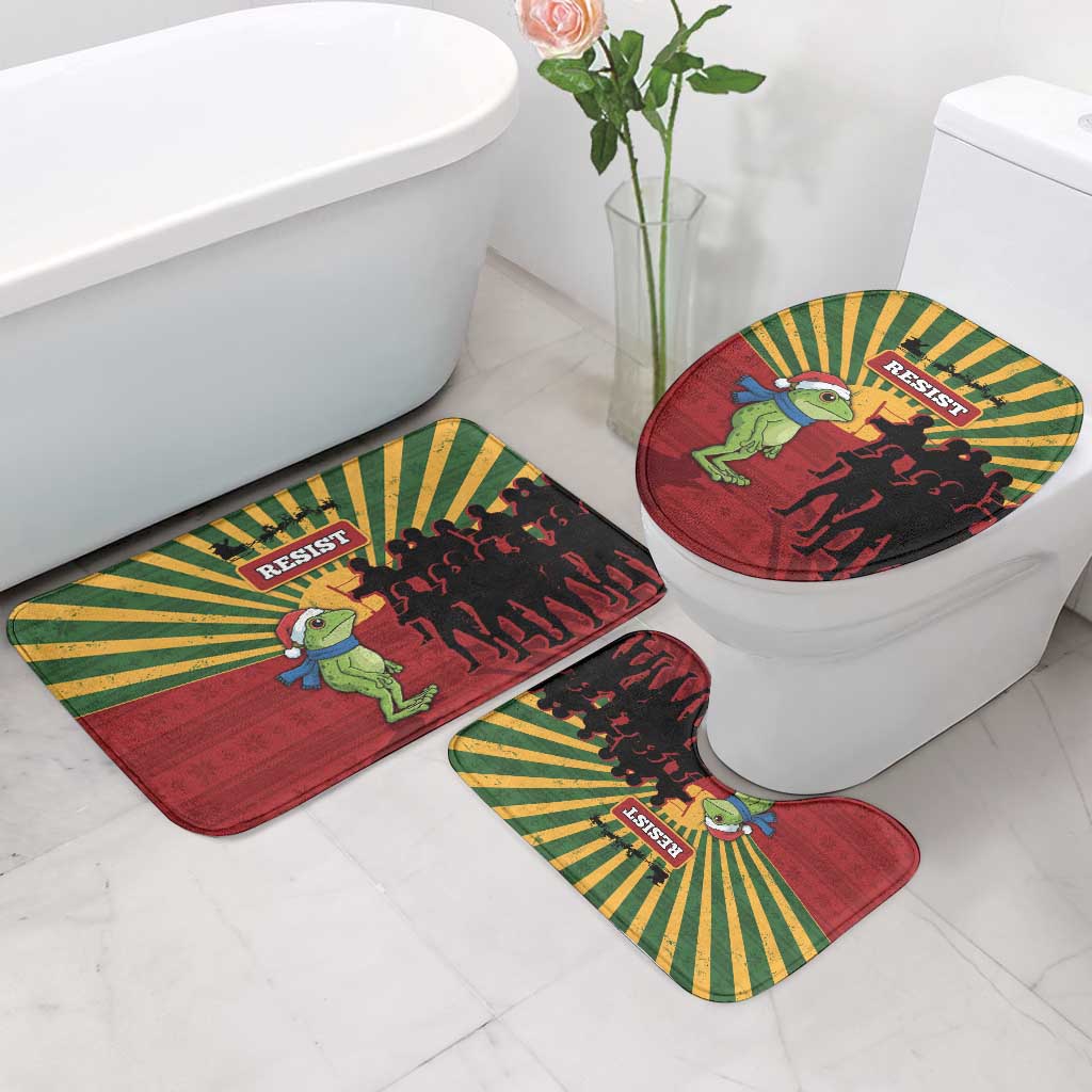 Merry Resistmas Bathroom Set Resist Portland Frog - Wonder Print Shop