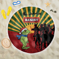 Merry Resistmas Beach Blanket Resist Portland Frog - Wonder Print Shop