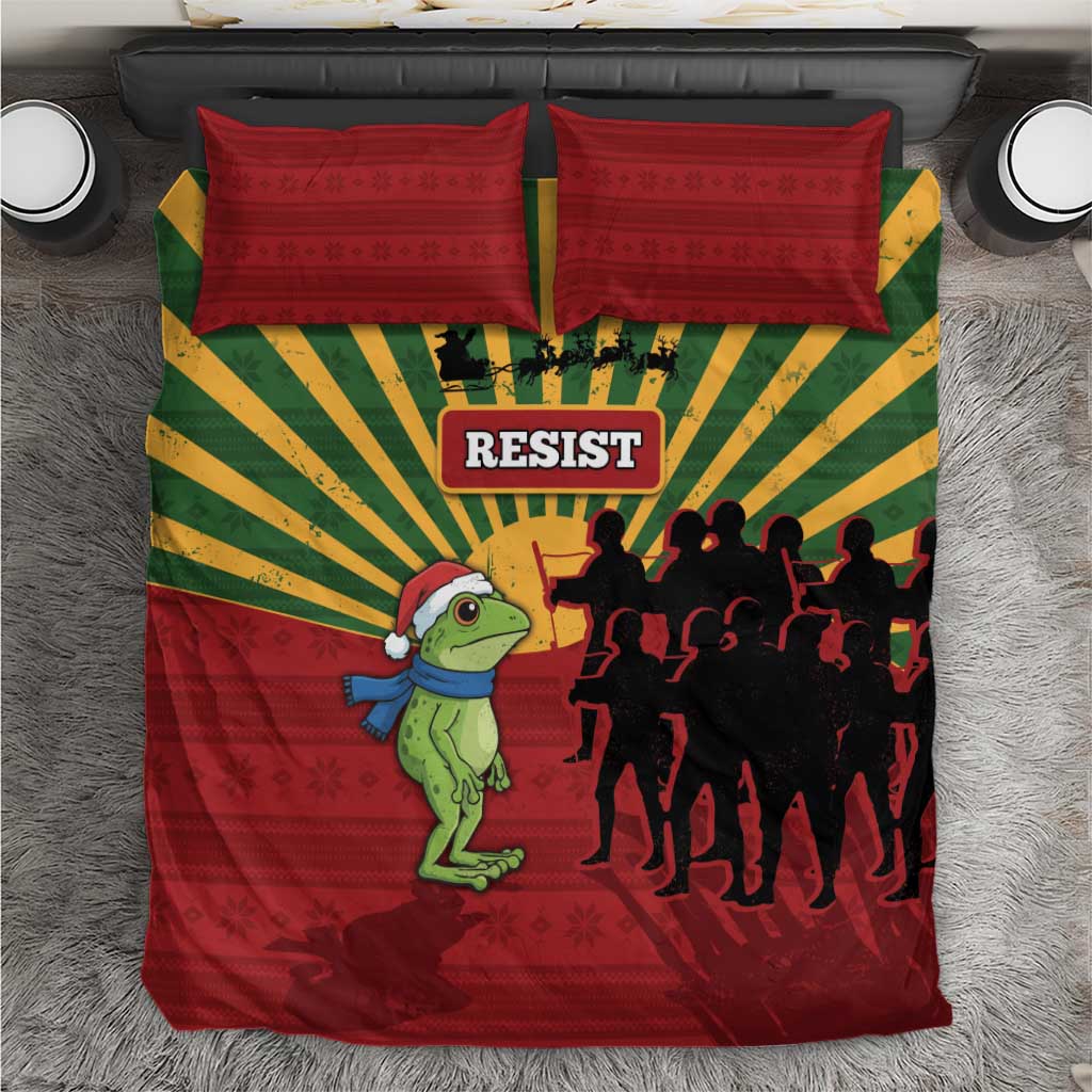 Merry Resistmas Bedding Set Resist Portland Frog - Wonder Print Shop