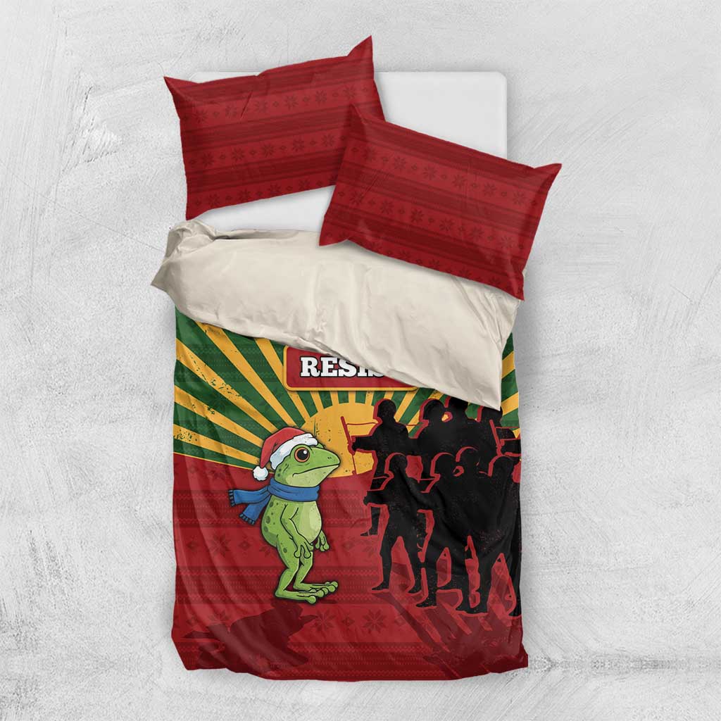 Merry Resistmas Bedding Set Resist Portland Frog - Wonder Print Shop