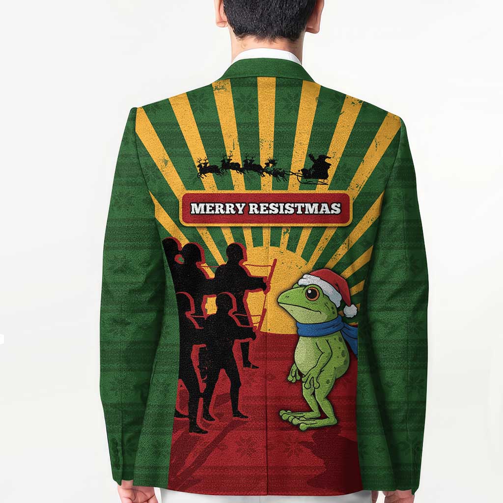 Merry Resistmas Blazer Resist Portland Frog - Wonder Print Shop